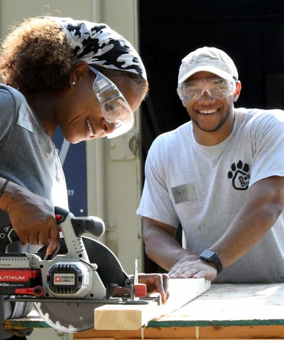 Employees Volunteering at Habitat for Humanity